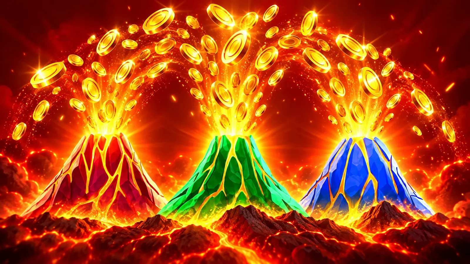 3 Coin Volcanoes: game rules and edition